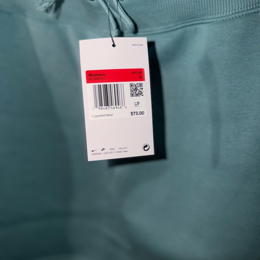 Nike Sportswear Fleece Mini Skirt Sage Green Drawstring NWT Size L - Picture 8 of 8